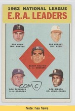 1963 Topps League Leaders Bob Shaw Purkey Sandy Koufax Don Drysdale HOF READ b0n