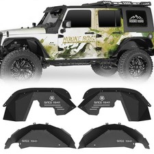 Aluminum Wrangler JK Front and Rear Inner Fender Liners Kit for Jeep Wrangler JK