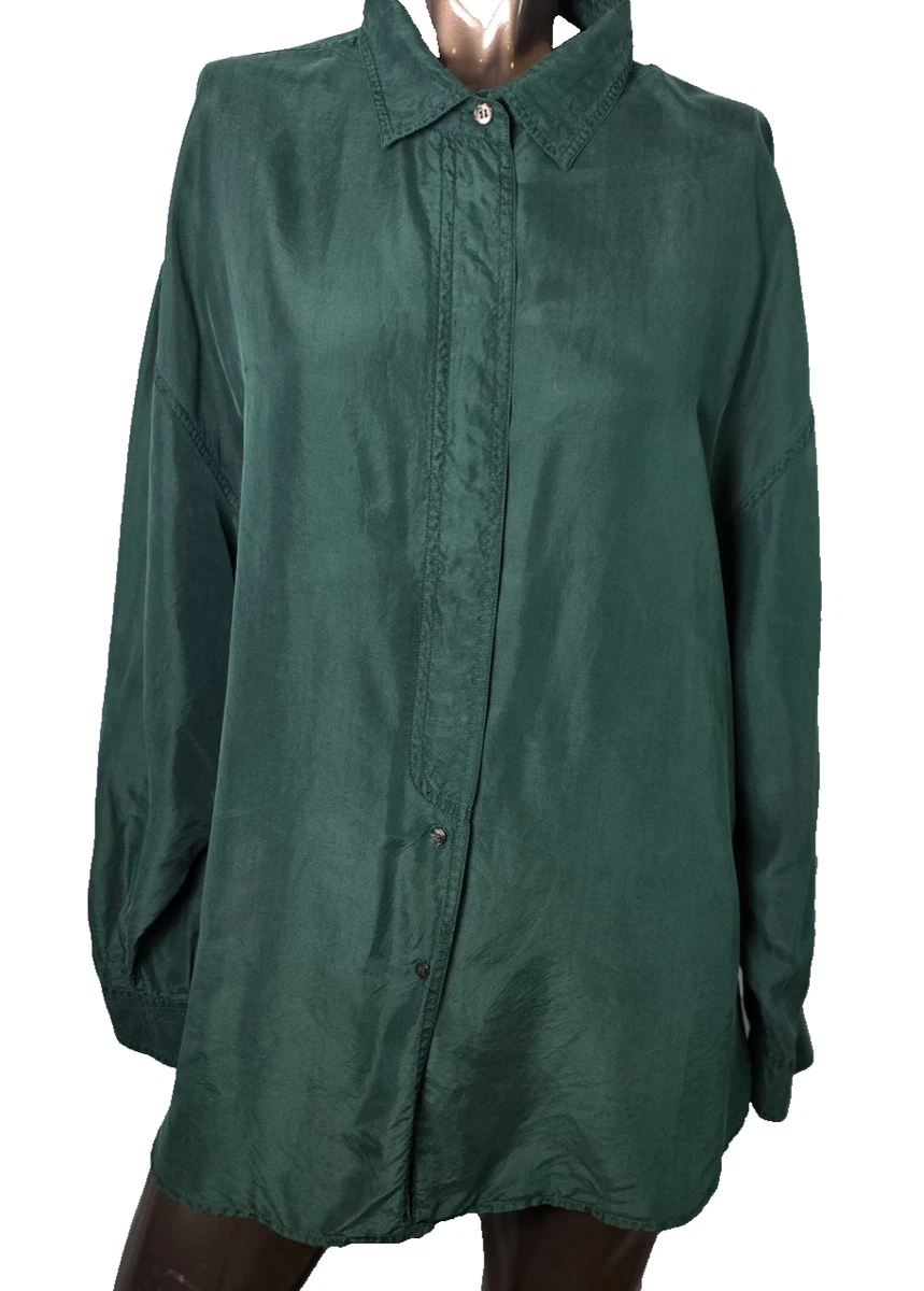 Emerald Green Silk Tops for Women for sale | eBay
