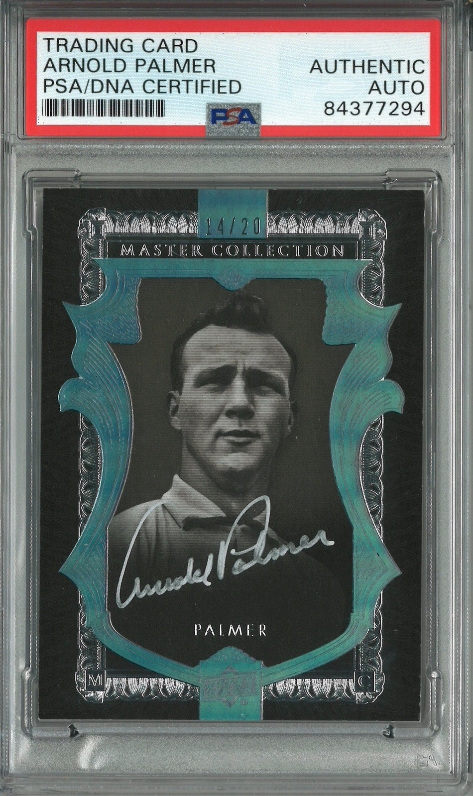 Arnold Palmer 2015 ALL TIME GREATS MASTER COLLECTION AUTO 14/20 PSA 