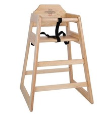Bolero Kinderhochstuhl Gastrohochstuhl naturell stapelbar Holz Holzhochstuhl