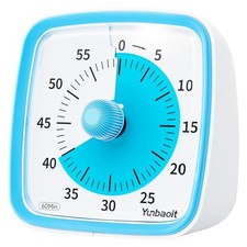 Visual Timer with Night Light, 60-Minute Countdown Timer for Kids Light Blue