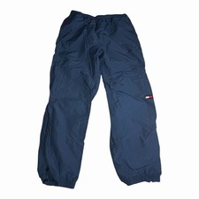 VINTAGE Tommy Hilfiger Pants Adult Medium Blue Baggy Pockets Zip Ankles Mens M