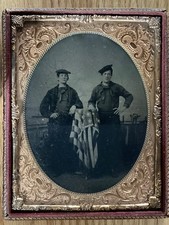 1/2 plate tintype in broken case