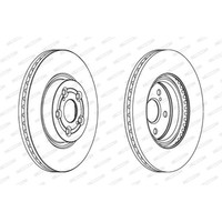 Ferodo 2X Bremsscheibe Vorne Ø295 Mm BelüFtet FüR Toyota Avensis Station Wagon