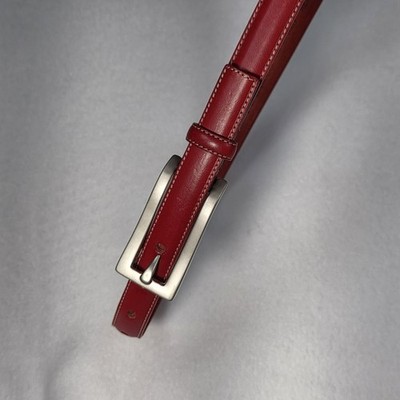 Max & Co Women's Small Red Leather Belt Made In Italy 33.5'' Total Length. Nice!
