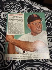 1952 Red Man #AL21 Vern Stephens With W/Tab Boston Red Sox 46.2WAR 7xAS Beauty