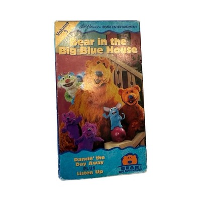Bear in the Big Blue House Volume 3 VHS Dancin' the Day Away Listen Up 1998
