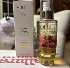 Soleil Trio Miracle Oil 4.06 fl oz Coconut Rose Marula Repairs Damaged Hair
