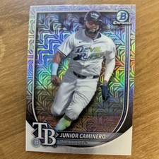 2025 Bowman Chrome - Junior Caminero #80 Mega Box Mojo Refractor - Rays