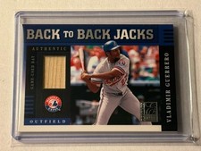 2003 Elite Vladimir Guerrero Jose Vidro Back To Back Jacks Dual GU Bat #d /125