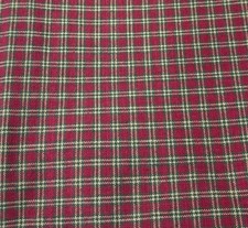 Red Green Plaid Cotton Fabric 18x36" Craft Sewing Material