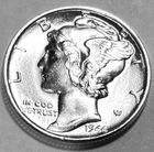 1944 P MERCURY DIME SUPERB GEM BU +  No Reserve  *J2071