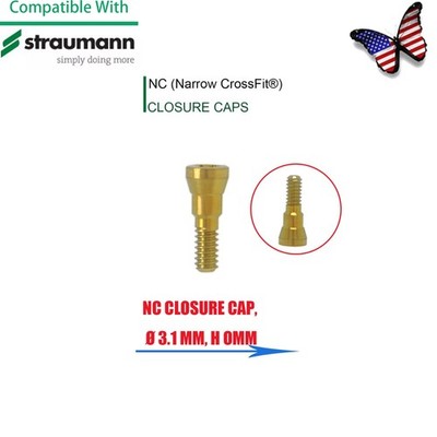 NC Titanium Healing Abutment & Closure Cap Fit Straumann ITI BLT Narrow CrossFit