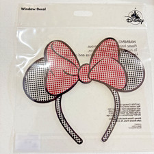 Disney Parks Minnie Mouse Ears Bow Headband Window Decal Car Auto Sticker NEW