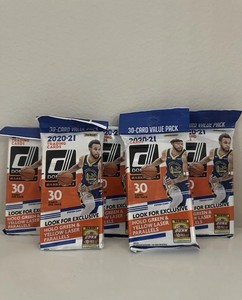 2020 - 2021 Panini NBA Donruss Basketball Cello Value Fat Pack NEW Lot of 5 