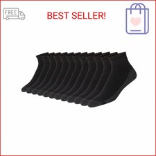 Hanes Men's Ankle Socks, Double Tough Max Cushion Socks, Moisture-Wicking, Odor-