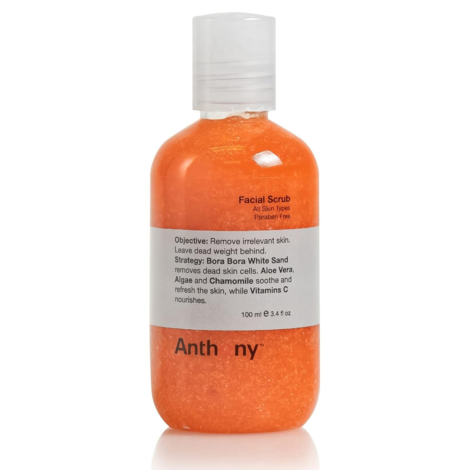 Anthony Facial Scrub Men&rsquo;s Exfoliating Face Wash Vitmn C, Aloe, Chamomile Algae