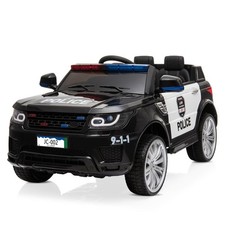 Leadzm 12V Kids Ride On Car Electric Police Truck SUV Music Remote 3-8 years old