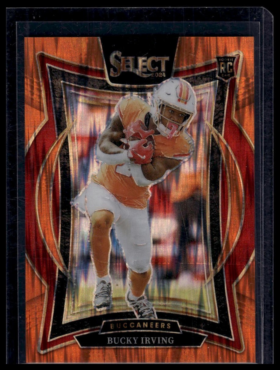 2024 Panini Select Concourse #4 Bucky Irving Orange Shock Prizm /499
