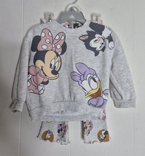 Disney Minnie And Daisy Graphic Sweatshirt And Pants Outfit Toddler Girls Sz 24M