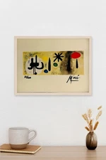 JOAN MIRÓ ORIGINAL SIGNED PRINT, INCLUDES COA & $3,500 APPRAISAL.