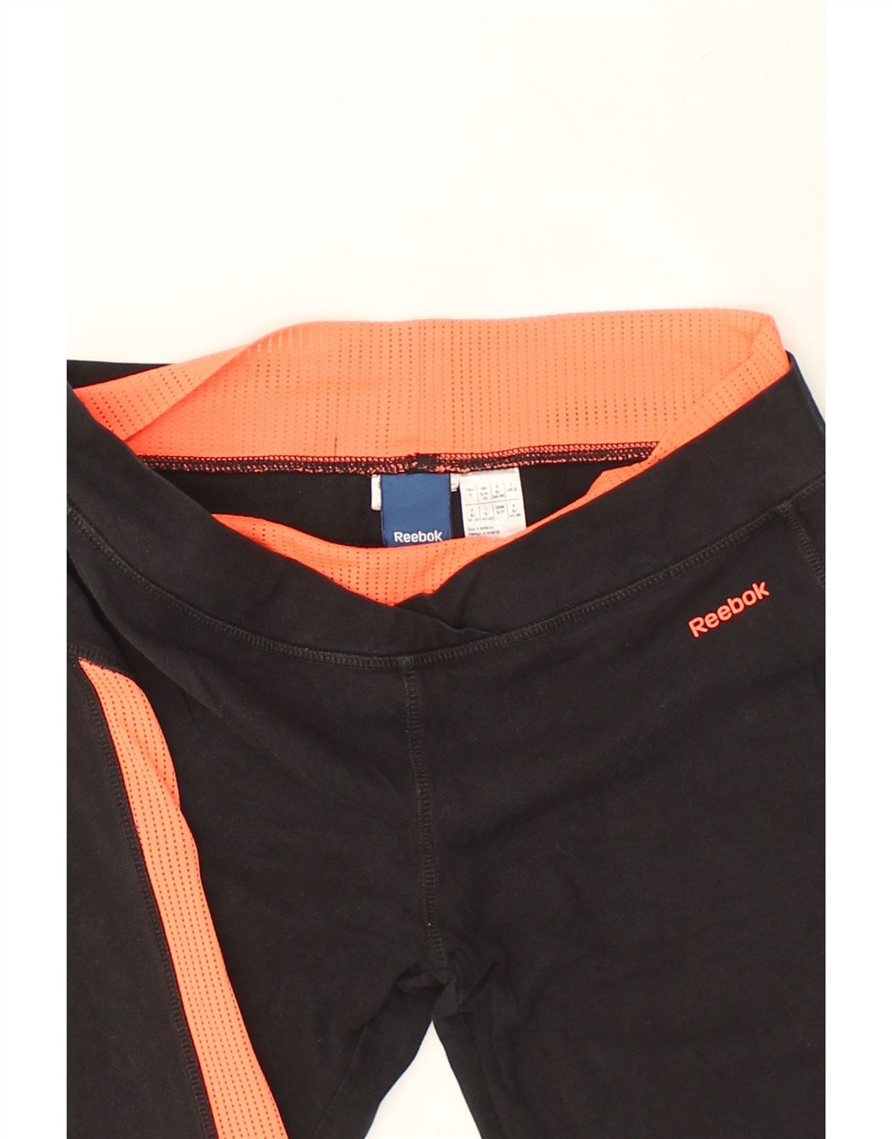 REEBOK Womens Capri Tracksuit Trousers UK 8/10 Small Black Cotton AG02 thumbnail 3