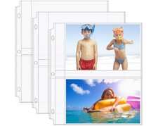  Free Duty Tax 30 Pack Photo Sleeves for 3 Ring Binder 5X7, 120 Photos, Arc