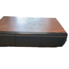 Vintage Cassette Tape Storage Case - Faux Wood - holds 36 cassettes, Grt S2