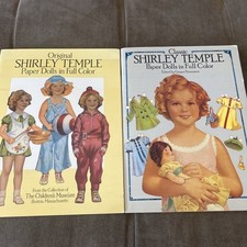 Shirley Temple Paper Doll Books Uncut 1980 s Lot Of 2 New Rare Collectible