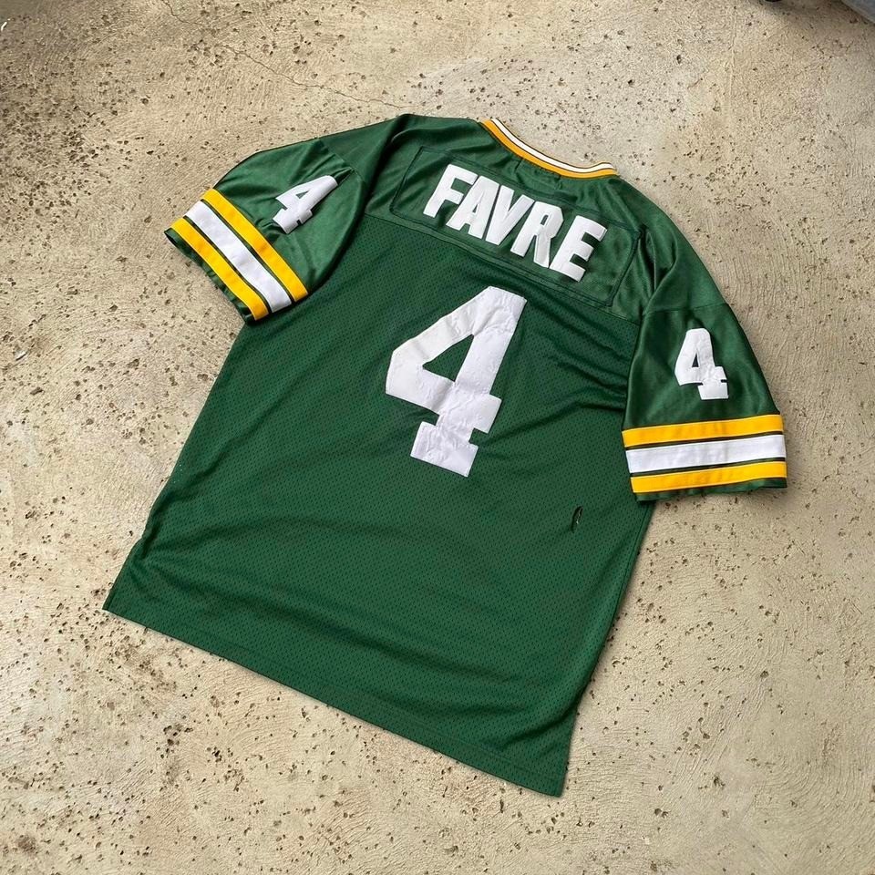 Vintage Brett Favre Green Bay Packers Jeff Hamilton Design NFL Football Jersey