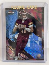 Sam Hartman 2024 Finest Blue Checkerboard Refractor /75 Notre Dame Rookie Card. rookie card picture