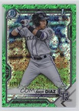 2021 Bowman Chrome Prospects Green Mini-Diamond Refractor 31/99 Eddy Diaz nd3