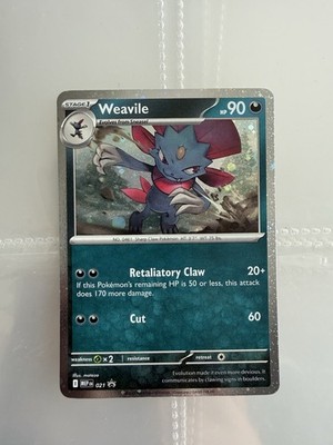 Pokémon TCG Weavile 021 Me: Mega Evolution Promo Cosmos Holo 