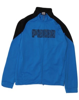 Puma Jungen Graphic Trainingsanzug Oberteil Jacke 13-14 Jahre Blau Colourblock XH20