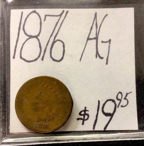 1876 Indian Head Cent AG! ENN Coins