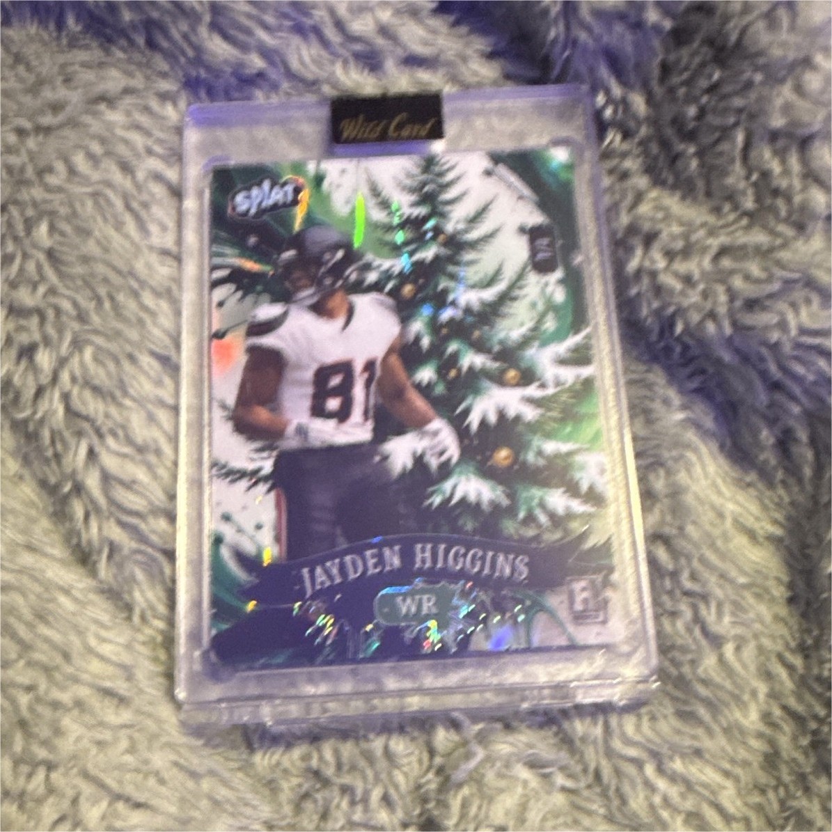 Wild Card 2025 Splat the Holidays Jayden Higgins Rainbow Foil 1/1 RC #SCH4Hb1-JH