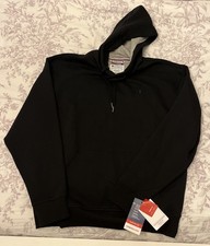 Champion Hoodie POWERBLEND Standard Fit Mens Large Black Stitched Logo NWT