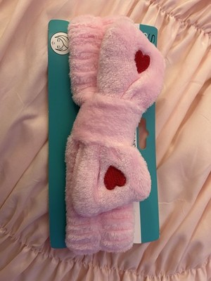 Valentine Spa Head Band with Hearts and Bow New Never Used Great Condition