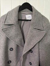 Old Navy Womens Gray Wool-Blend Pea Coat Jack...