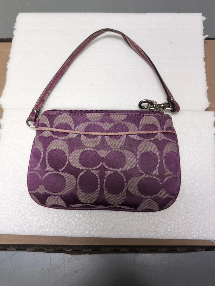 Coach Signature Purple Medium Wristlet - Image 2 of 4