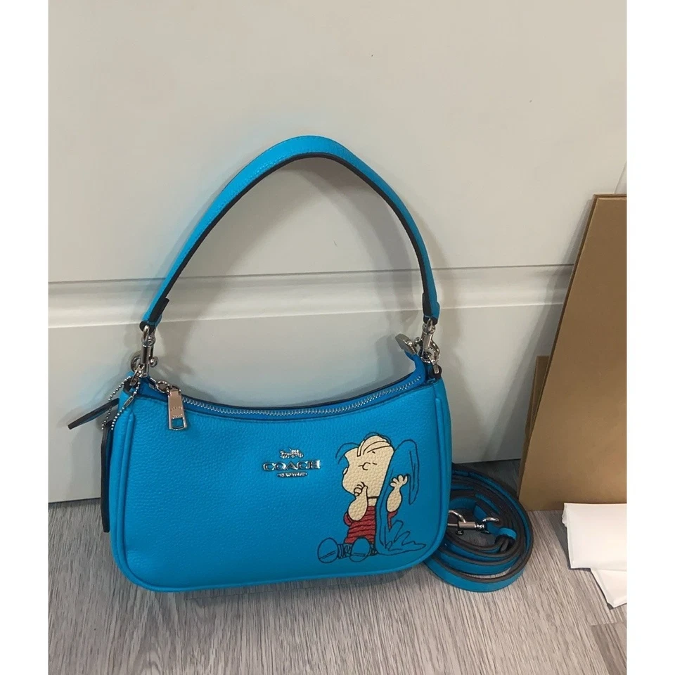 COACH CBM31 Teri 单肩包皮革牛仔裤限量合作 Linus 蓝色 — 第 2/4 张图片