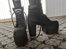 Stivali platform Buffalo x Solestruck con tacco tacco 4 pollici uomo taglia 10 Eu 42