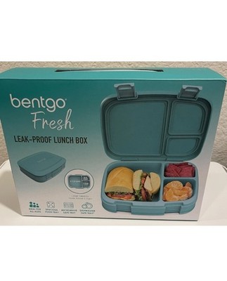 NEW Bentgo Fresh Leak-Proof Versatile 4 Compartment Bento-Style Lunch Box Teal
