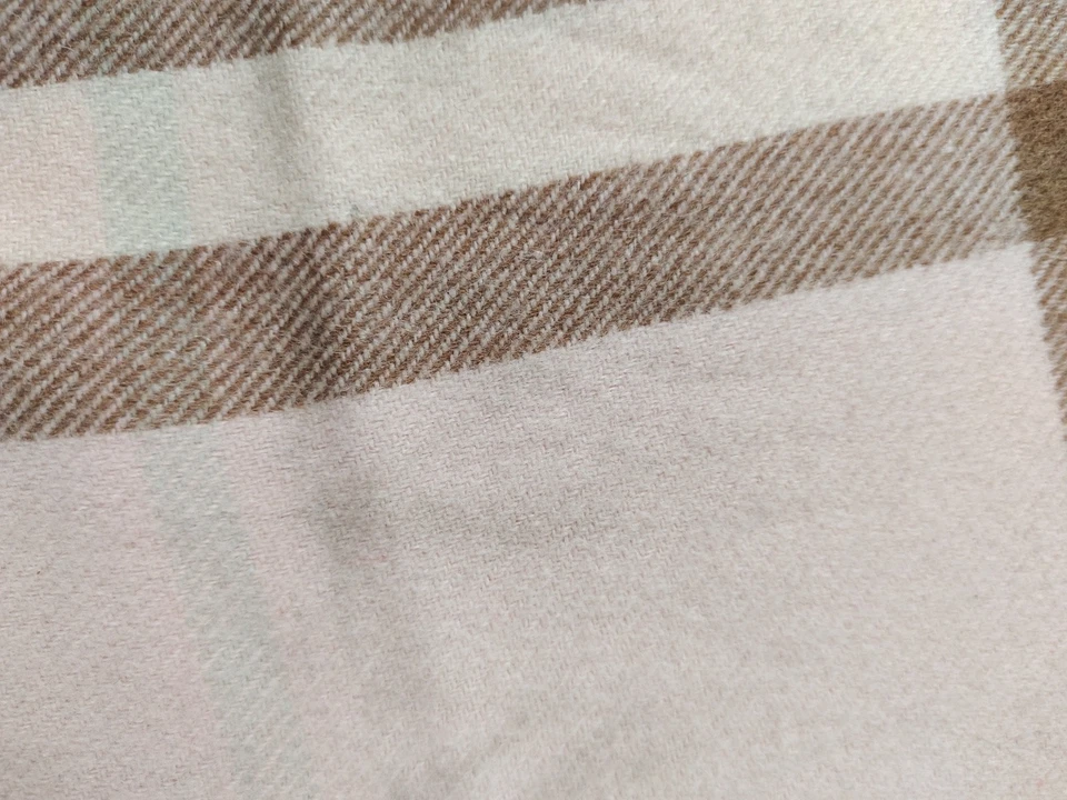 Bufanda de invierno Burberry genuina vintage a cuadros gigantes rosa 100 % lana de cordero Foto 4 de 4