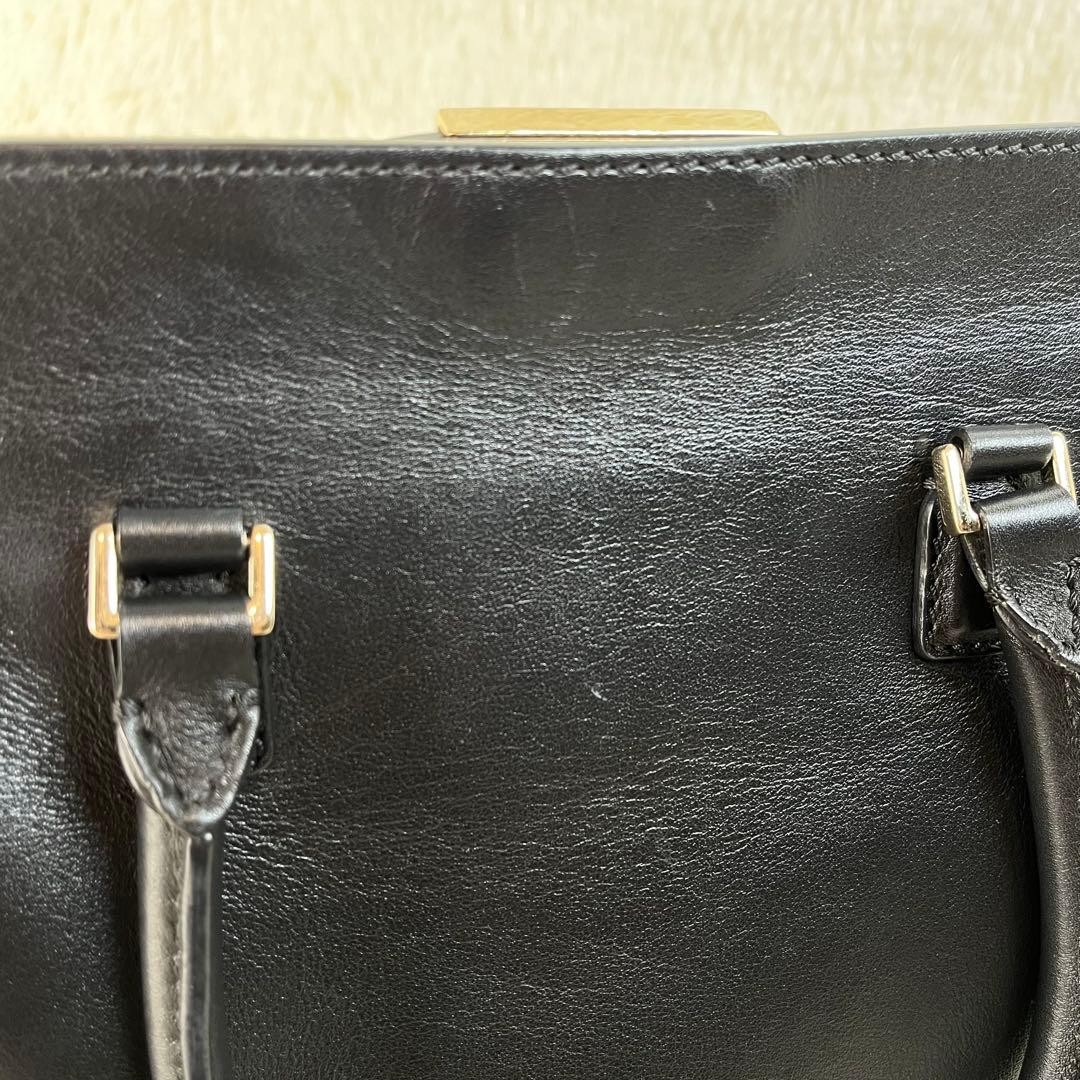 Valentino Garavani Rockstud 2Way Leather Handbag Black, B Grade Japan thumbnail 14