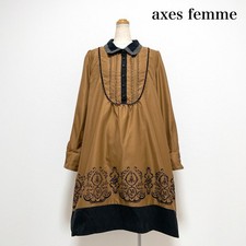 Axes Femme Floral Collared Classical Dress Size M US XS/S Lolita Kawaii Jfashion