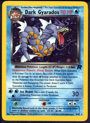 Dark Gyarados (8) Holo Rare Team Rocket 08/82 LP