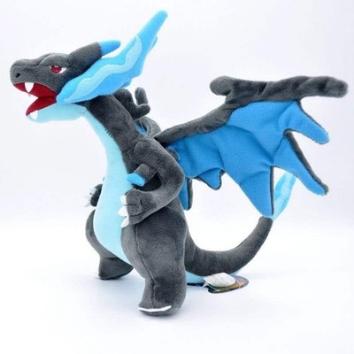  Pokémon Plush   Soft Toy Plush Mega Charizard X Ash Best Buddy Pokemon  25cm 