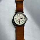 BEAMS x TIMEX Collaboration Watch Vintage Style Suede Leather Band rare used